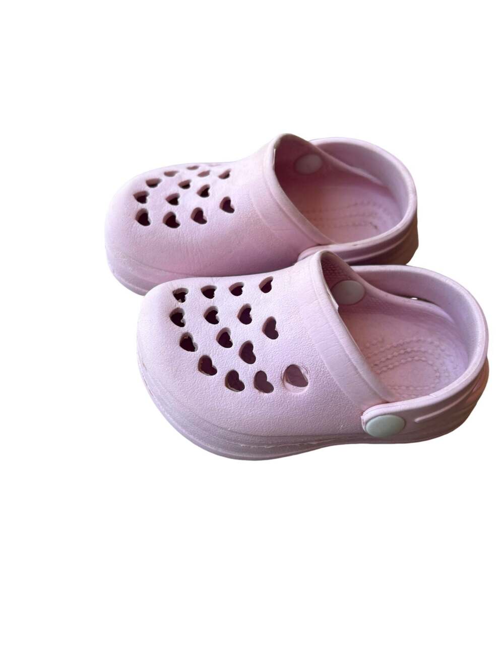 Primark Toddler Pink Heart Cutout Clogs Size 4